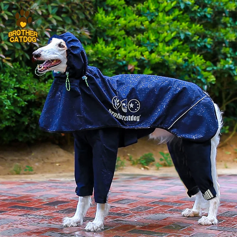 Personalized pet dog Raincoats  Waterproof adjustable raincoat hood  Outdoor Reflective logo custom design raincoat