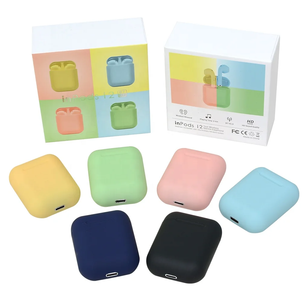 
Newest Inpods 12 OEM Custom Touch Control Stereo Mini Wireless BT Earphone i12 TWS Waterproof Earbuds 