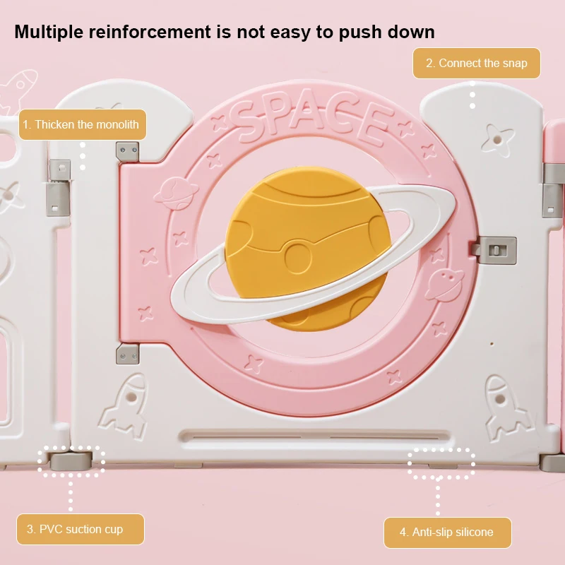 Cute Pink Fence Combination For Babies And Children Baby Activity Fence Toddlers pen Fence Baby