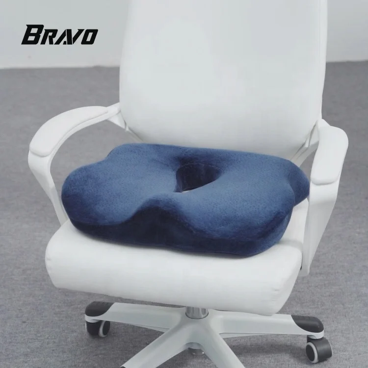 New Design Velvet Fabric Air Flow Memory Foam Massage Car Seat Cushion
