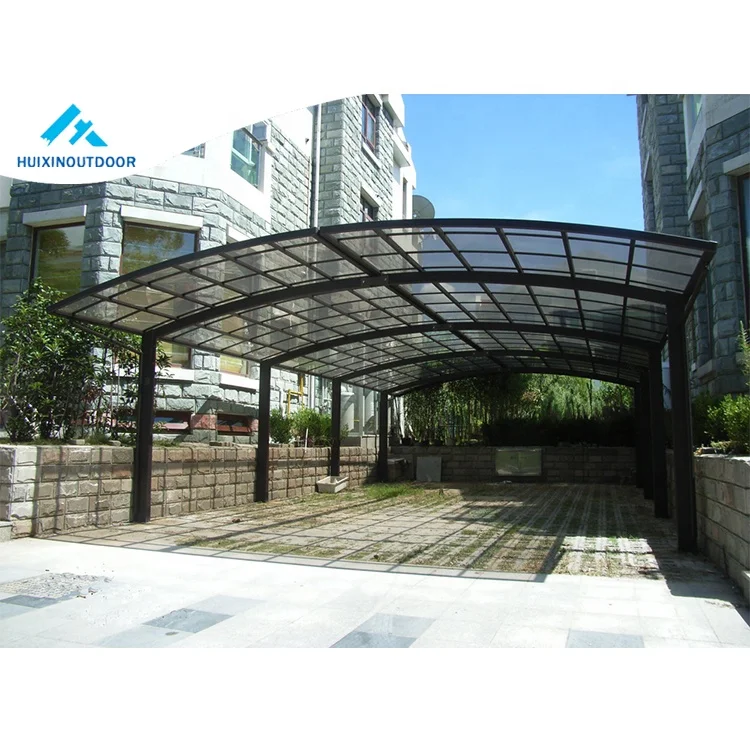 Blue Roofing Polycarbonate Sun-System Garage Car Outside Child Cantilever High Quality Folding Carport