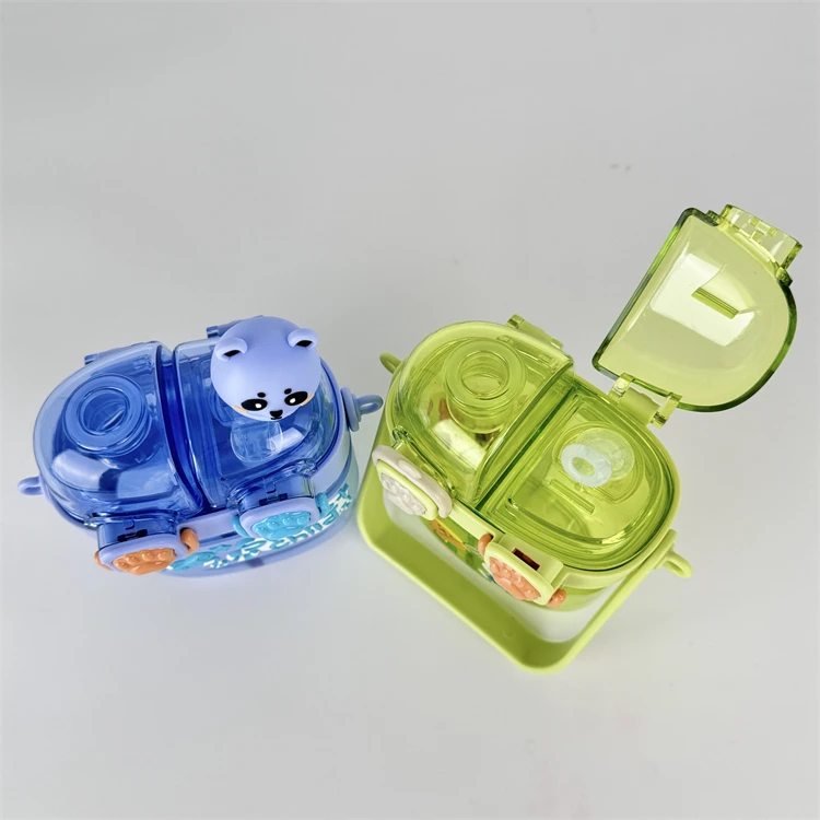 Portable Plastic Waterbottle Set Large Capacity Cute School Travel Outdoor Sports Drinking Cup Water Bottle For Kids Children