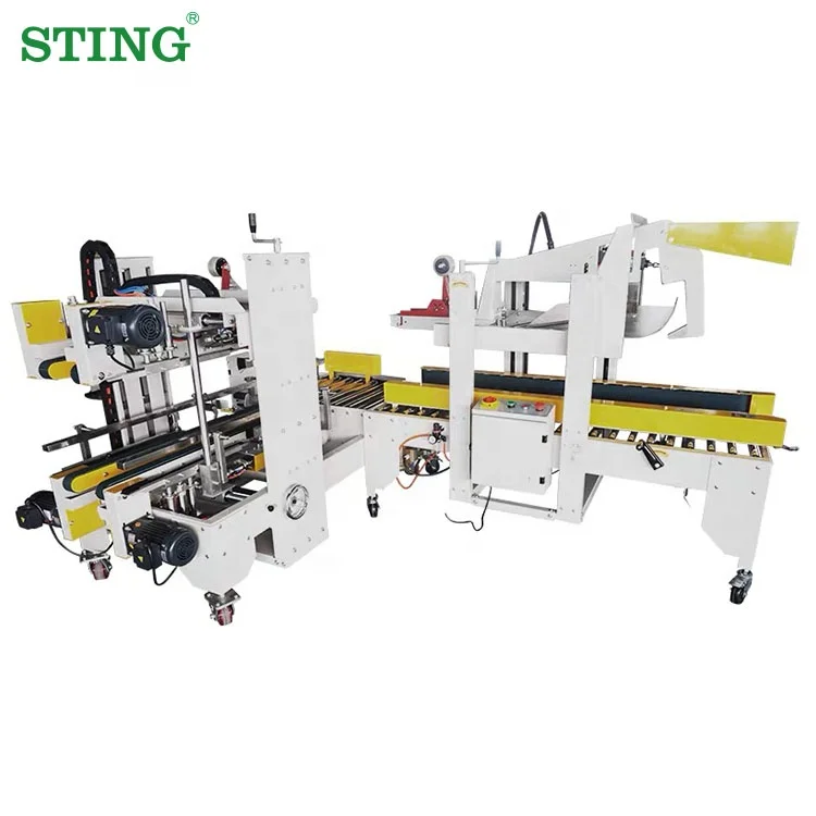 
Automatic Flaps Folding Case Box Carton Sealer Sealing And Taping Machine 