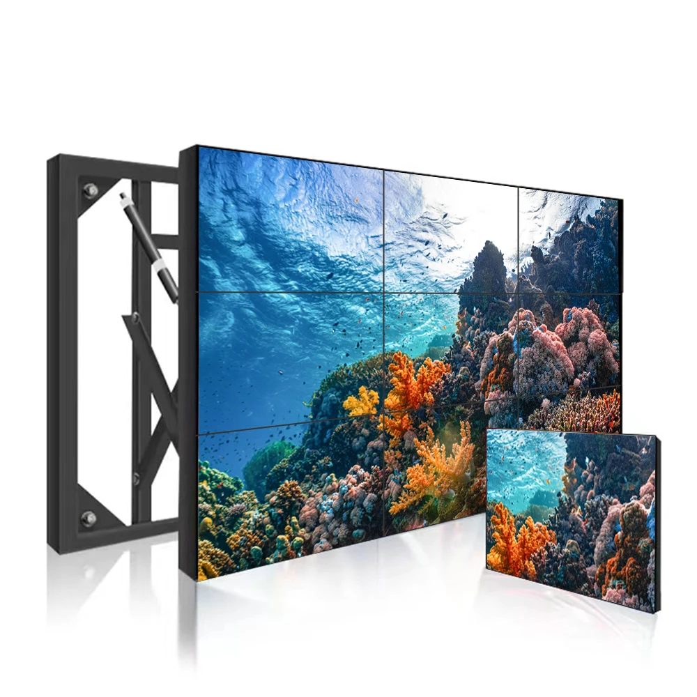46 55 inch Indoor videowall monitor advertising display narrow bezel 2K 4K HD panels mulit splicing screens Lcd Video Wall