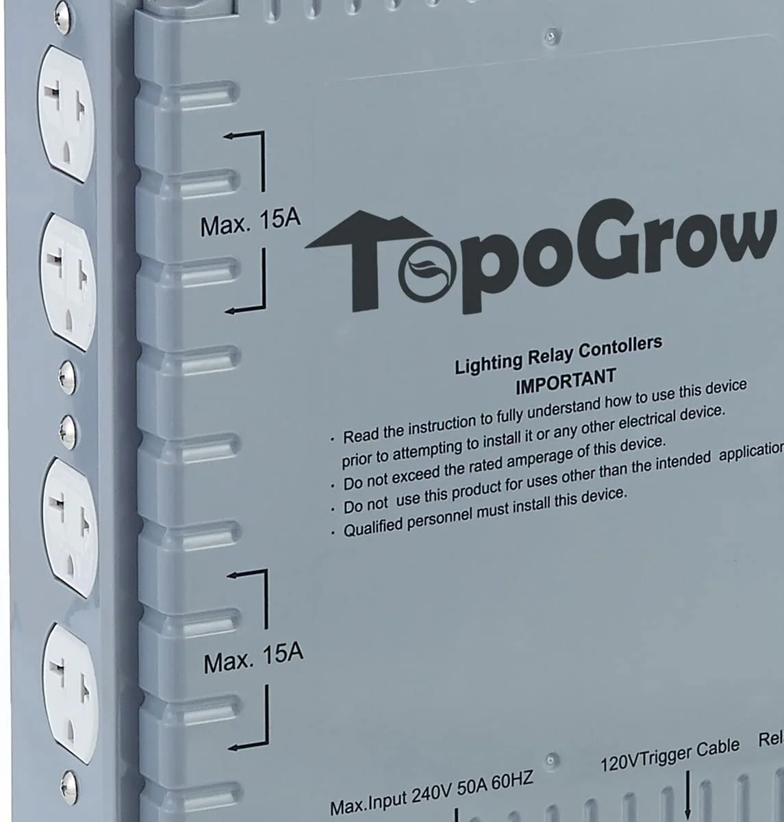 8-Light Controller,  8000w High Power HID Master 120v~240v Grow Light Relay Controller w/120 Volt Trigger Cable for Hydroponics