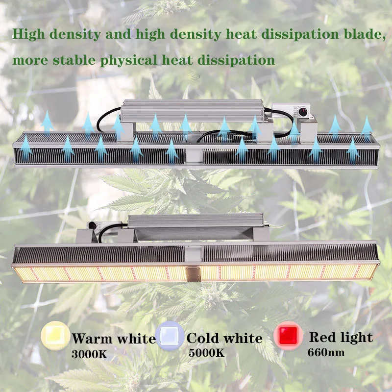 China Manufacturer Supply 600W/480W Dimmable Lant Led Light Bar Full Spectrum Led Grow Light For Greenhouse