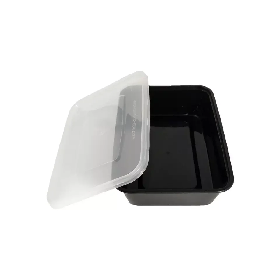 Plastic Disposable Fast Food Container Microwave Safe Lunch Box 2/3/4/5 Compartment Food Container with Cover