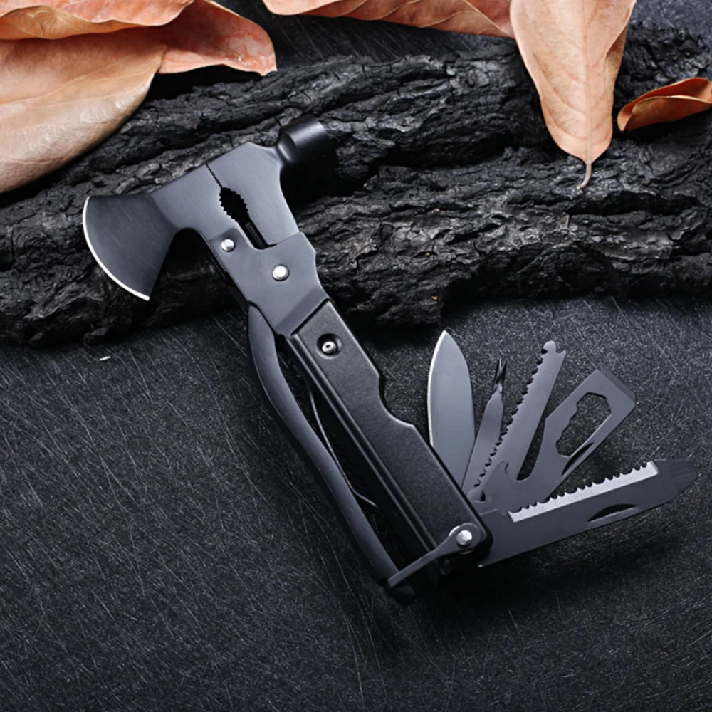 
Multitool savior wallet pocket knife hammer oxe compact pliers bracelet hardware crowbar camping 