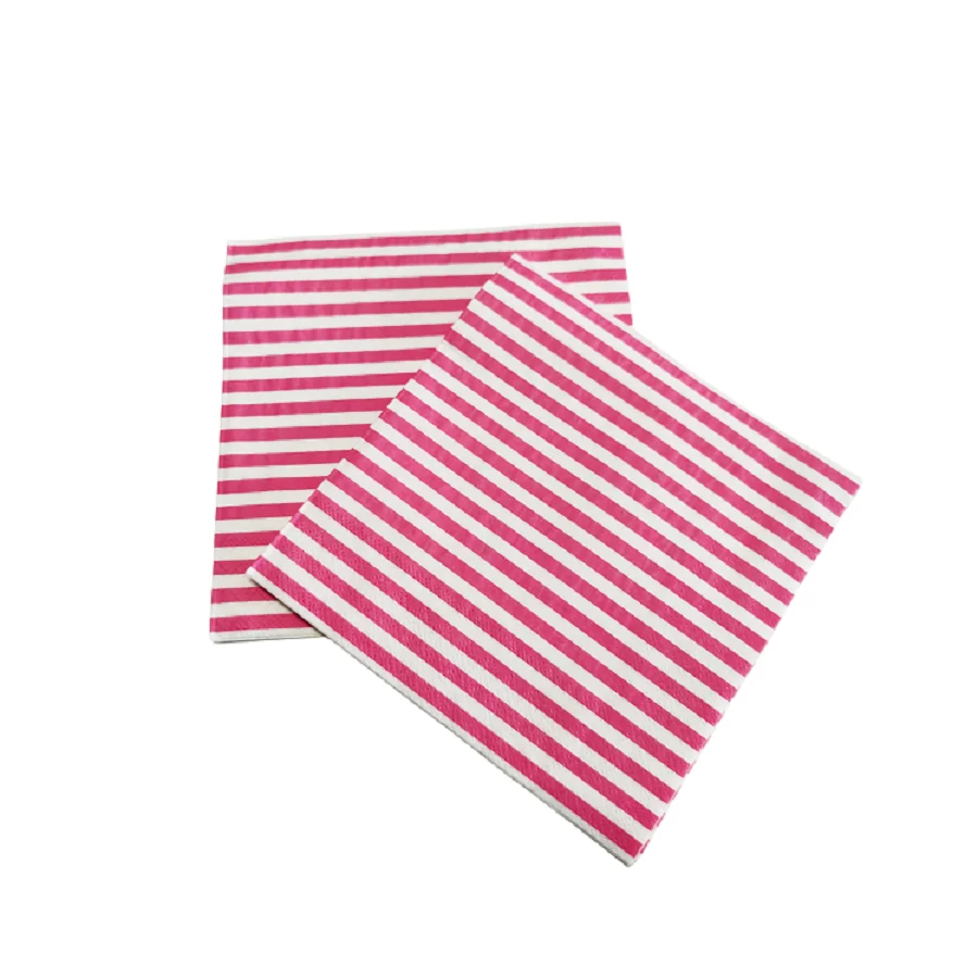 Custom Good Quality Floral Print Disposable Full Color Decoration Paper Napkins Accept Custom Napkins