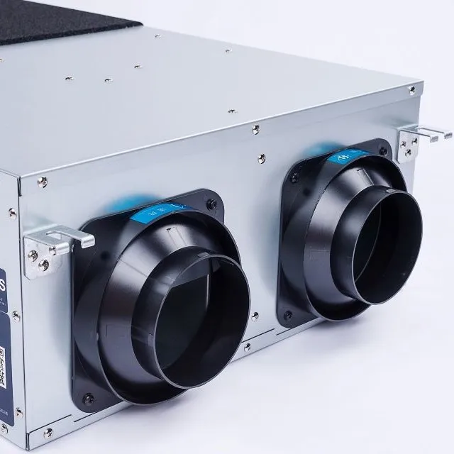 High efficiency heat energy recovery air ventilating system with air filtration