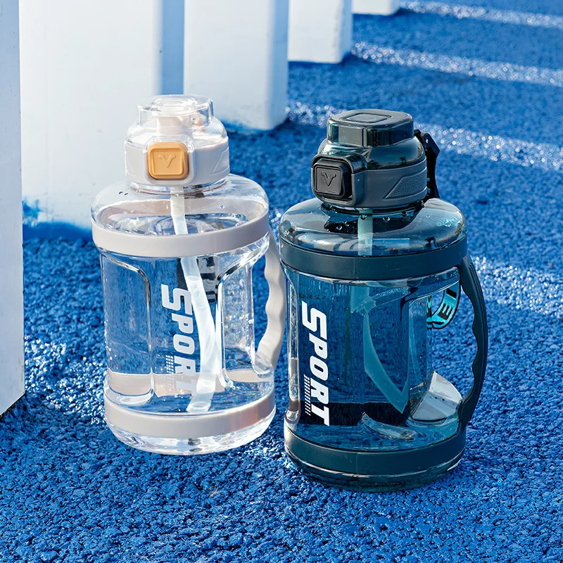 2.2 L Large Capacity Gallon Bottle for Gym Running Outdoor Custom Logo Plastic Sports Water Bottle