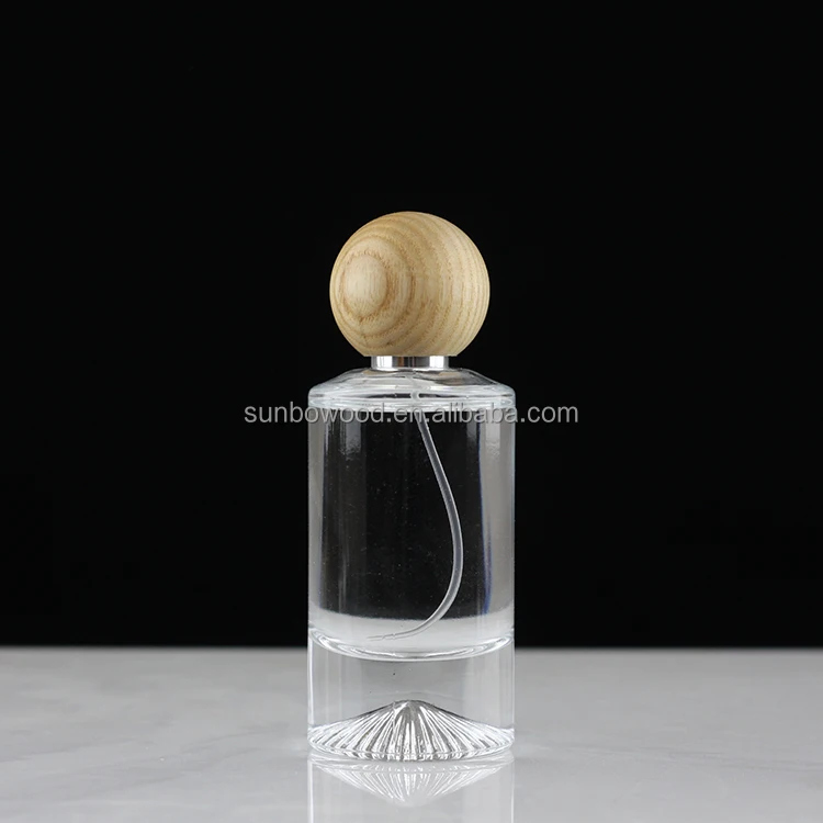 custom bottle round wooden cap for perfume high quality round ball wooden cap bamboo cap manufacturer