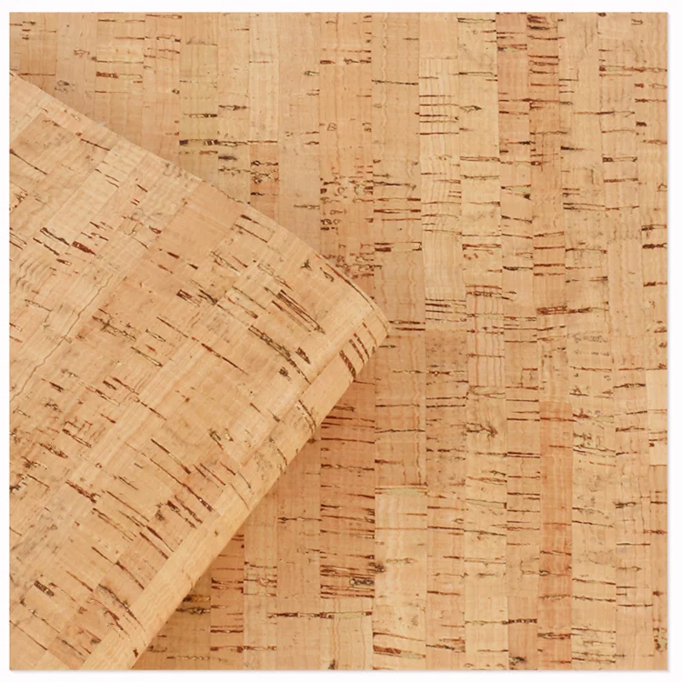 Custom Natural Eco Recycle Cork Leather Passed REACH Real Cork Fabric Leather Recyclable