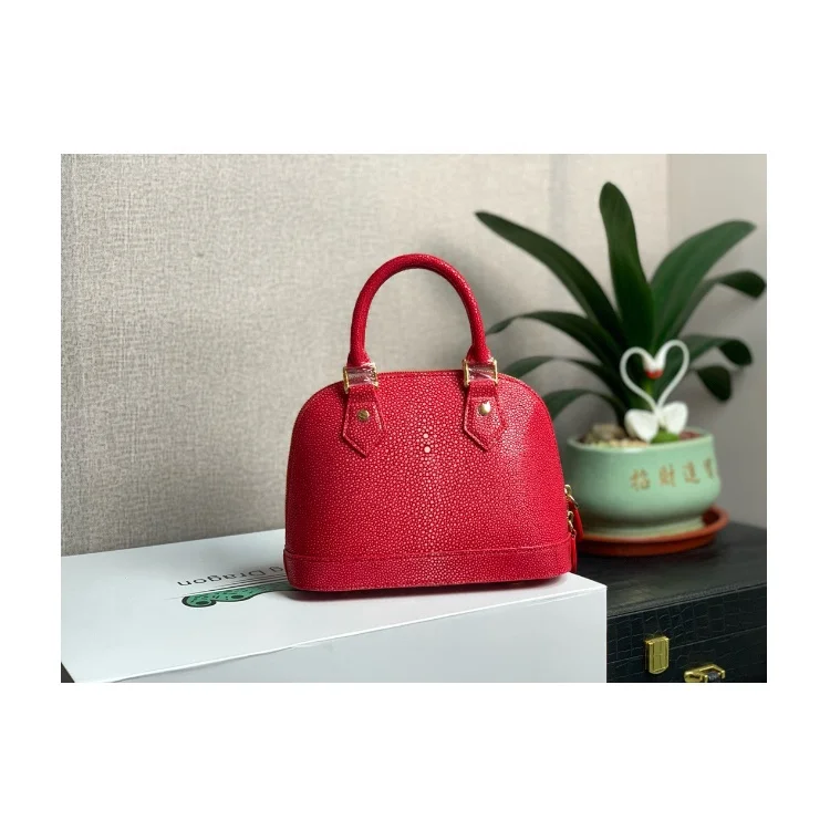 Модная дизайнерская Высококачественная Женская экзотическая кожаная сумка из натуральной кожи ската на заказ