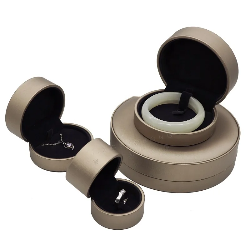 High quality pendant statement jewelry bracelet set box ring packaging jewelry half round gift box