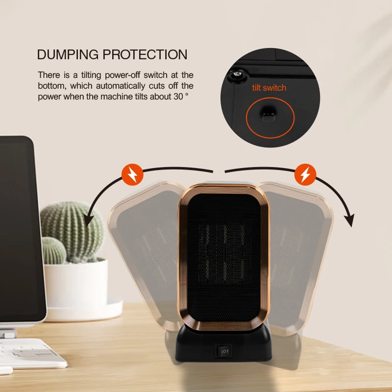 APG CE  1000w portable electric heater desktop mini PTC Ceramic Heater for room and offices