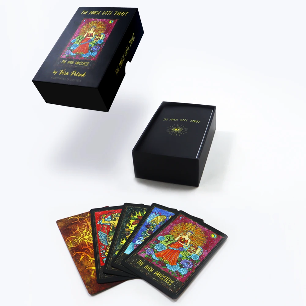 Best selling factory custom printing oracle gold foil deck high quality board game cards with rigid box