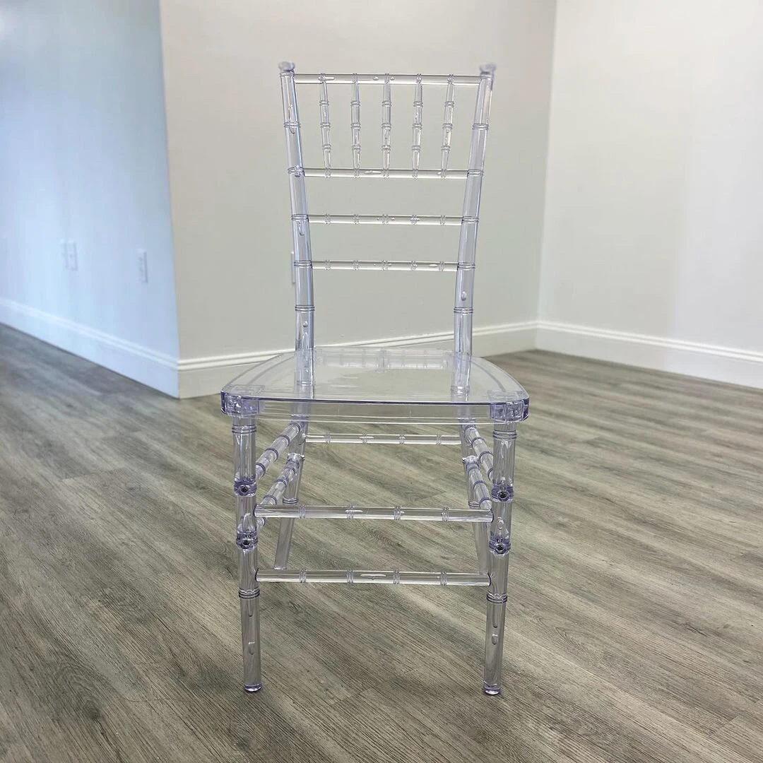12 Years Manufacture Supply Quality Stacking event party Wedding clear resin Chiavari Chairs