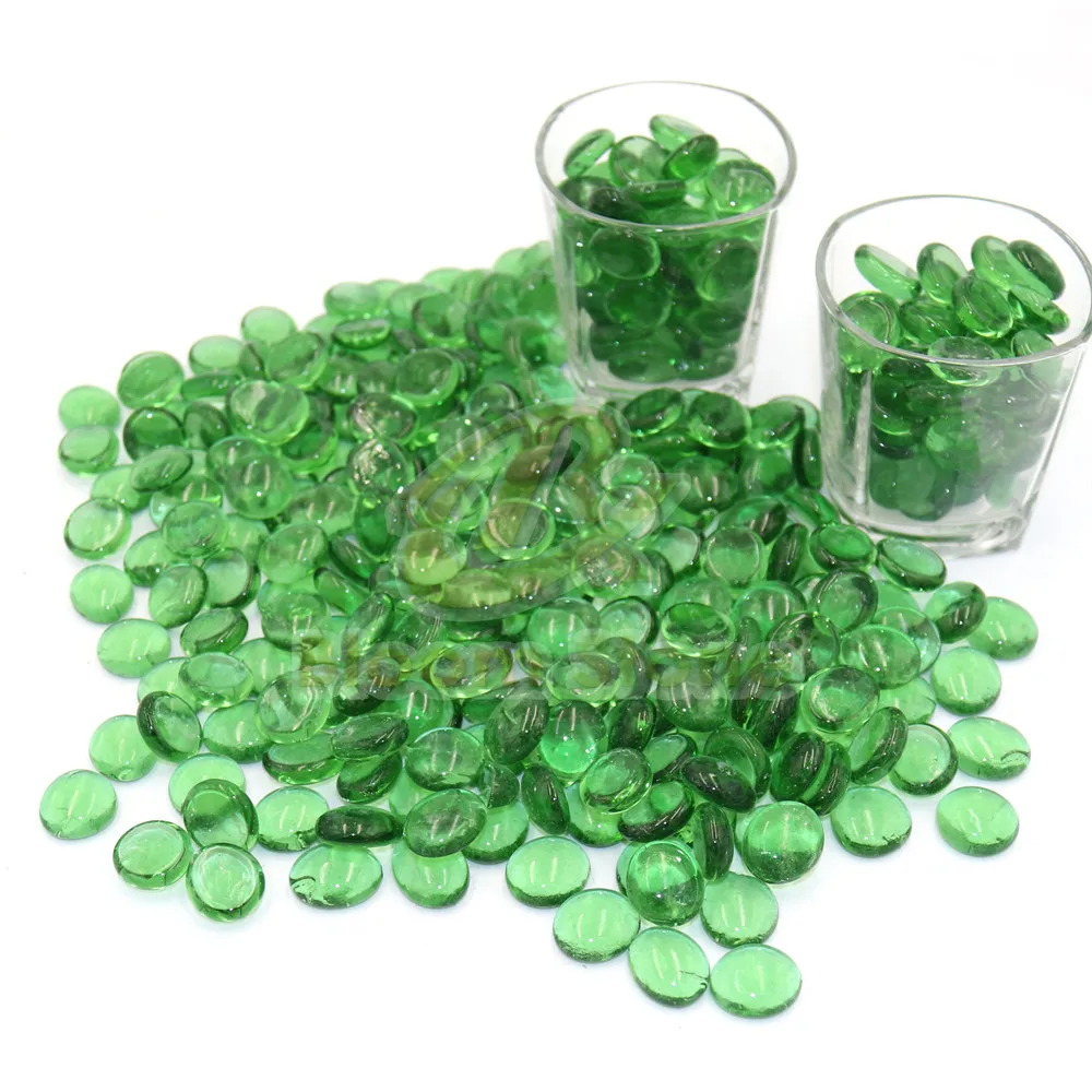 Hot Quality Wholesale  17-19mm  Glass marble transparent flat glass beads