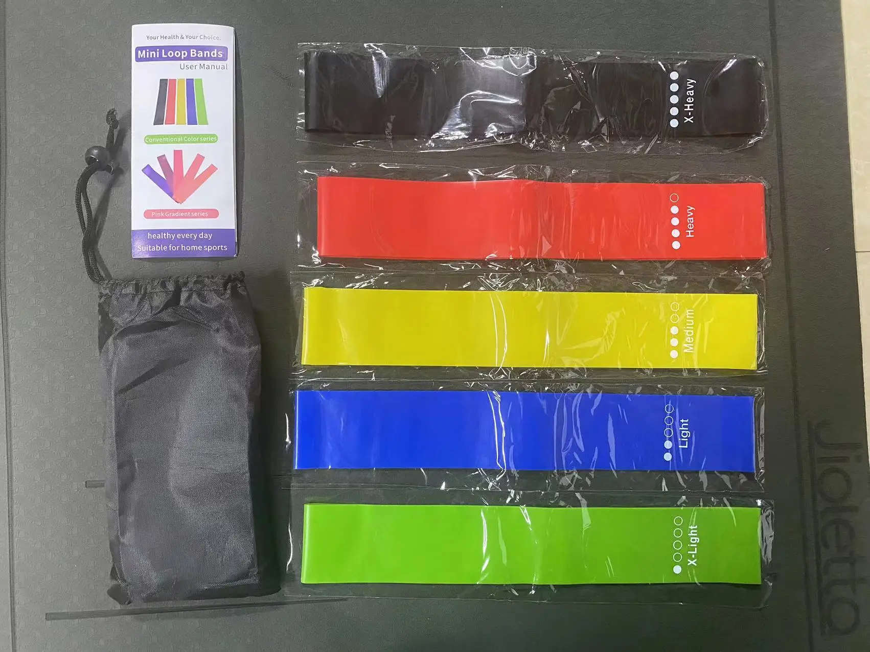 TPE 5 Pcs Exercise Custom Logo Yoga Booty Hip Fitness Bands Resistance Loop