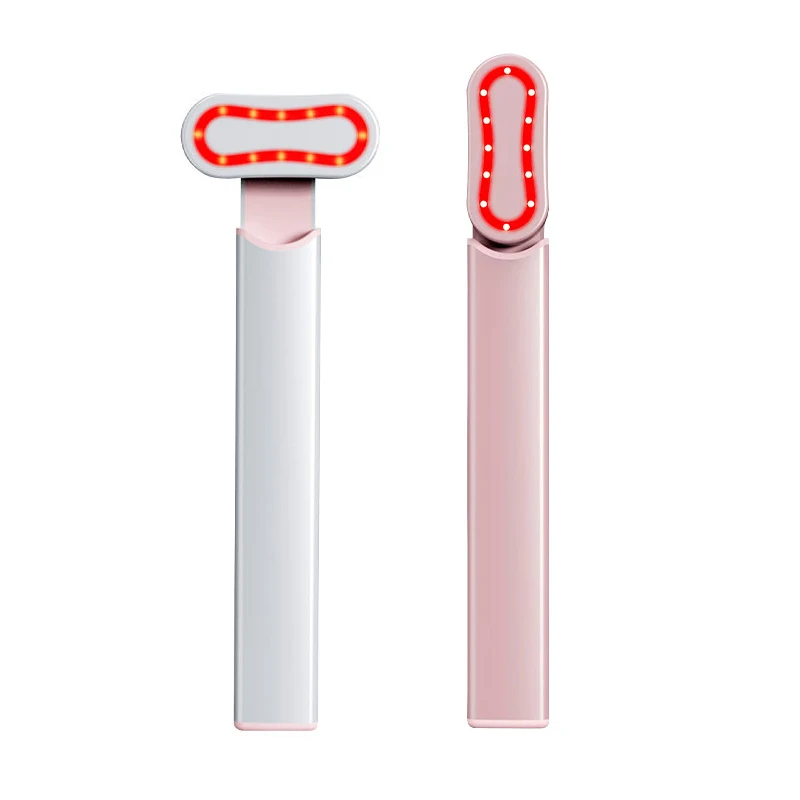 Beauty facial eye massage magic device Skincare Wand 4 In 1 With Red Light Therapy mini ems face massager pen with heat