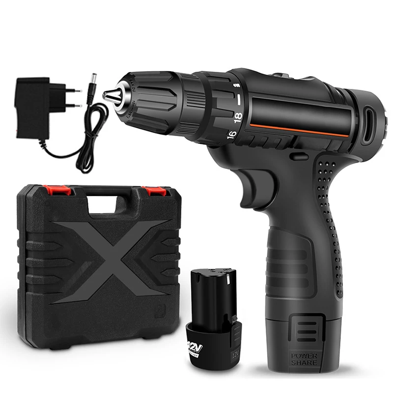 The latest industrial hand impact drill electric screwdriver set mini portable large capacity
