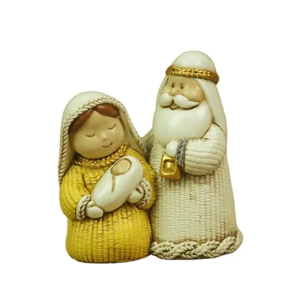 China factory direct sale OEM gift souvenirs holy family polyresin figurines set christmas nativity set for sale