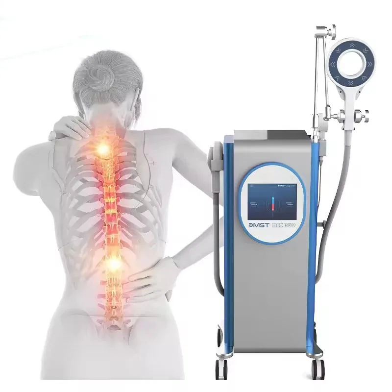 New Physiotherapy Double Channels Magnetic Pulse Therapy With High Intensity PMST MAX DUO Electromagnetic Pulse Machine