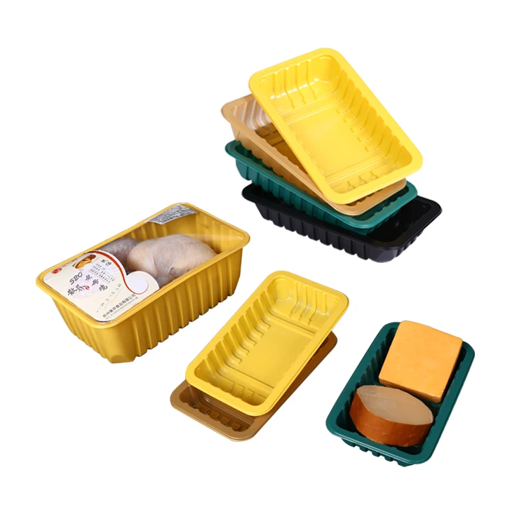 Tipack Biodegradable Tray Disposable eco-friendly Cold Fresh Meat Chicken Tray Disposable