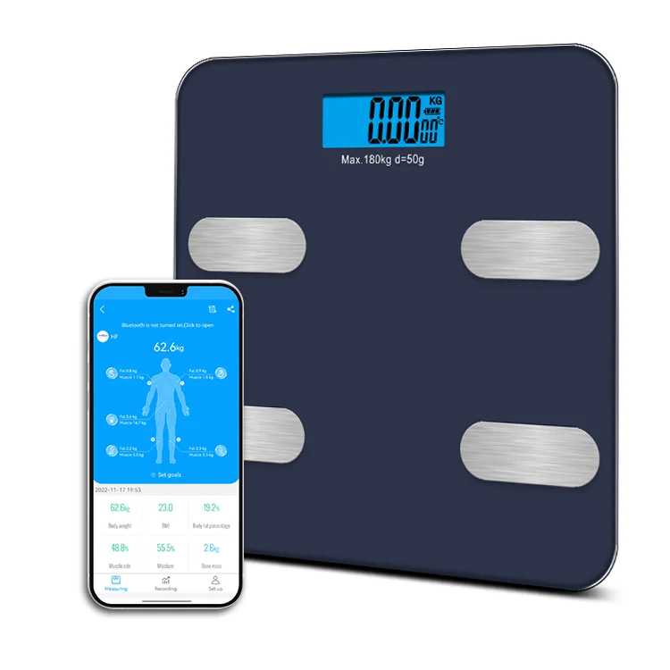 Personal 180Kg 396Lb Digital Bathroom Smart Weight BMI Scales Bluetooth Weighing Body Fat Scale With Bluetooth