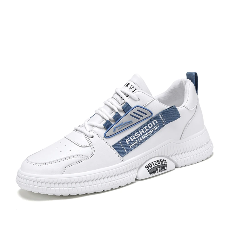 2021 Customizable Material Pu Leather Black Casual Shoes For Men