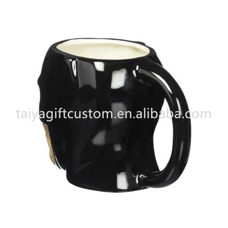 Wholesale 3D Batman-cutge Ceramic Cup Mug Cappuccino Coffee Cup Cartoon Mugs Reusable Tea Milk Ceramic Custom Logo Porcelain 24