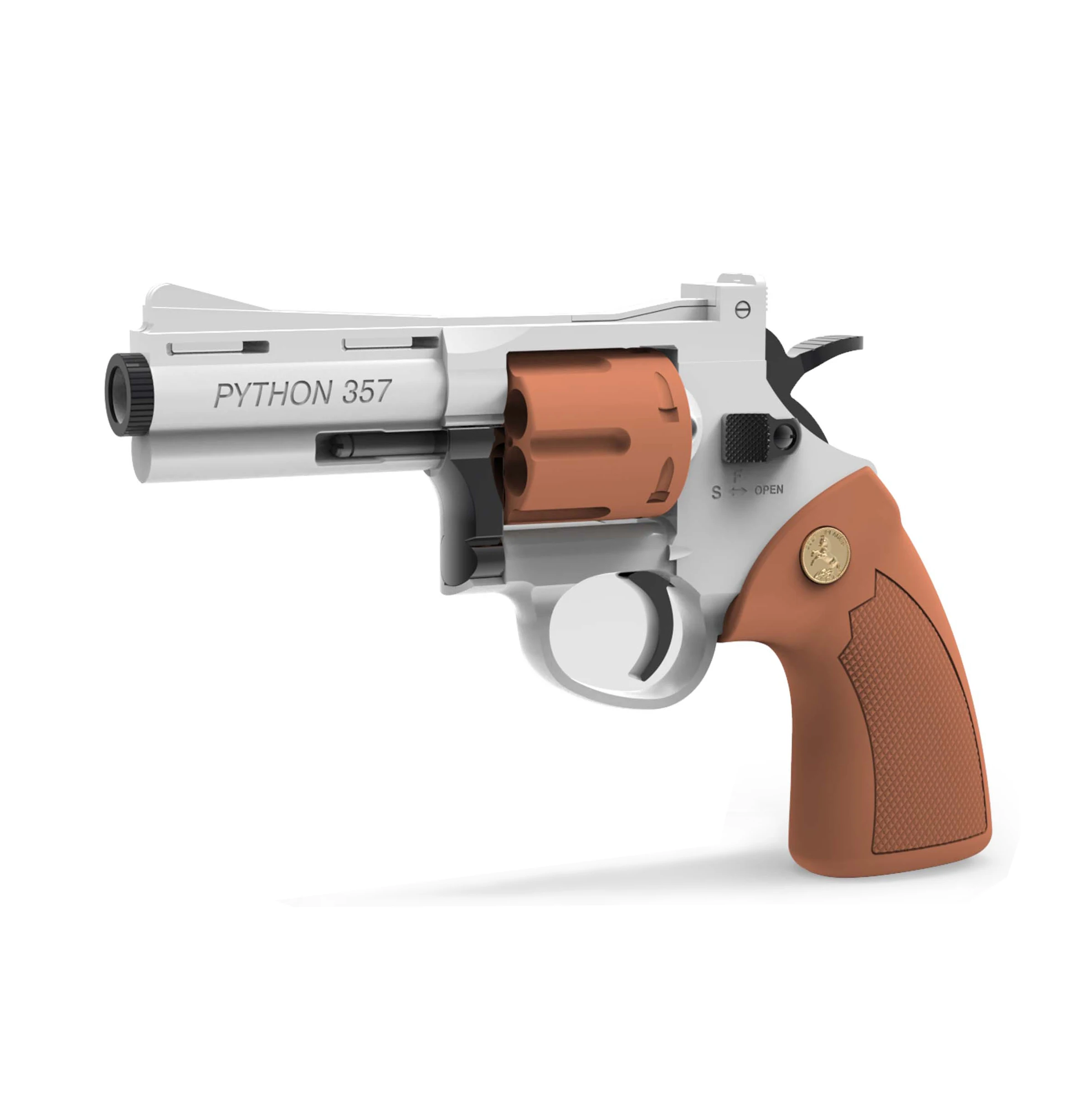 plastic metal soft bullet outdoor shooting high quality gun revolver toy gun for revolver with bullet