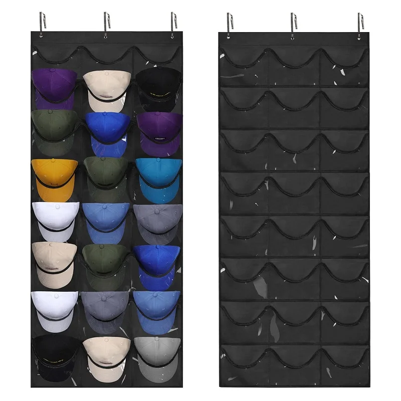 Hat Organizer Racks for Baseball Caps Visible Hat Holder Rack for Wall Door