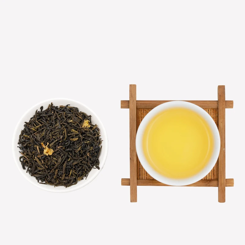 The factory sells fine and mellow Chinese tea Jasmine green tea with high quality raw materials