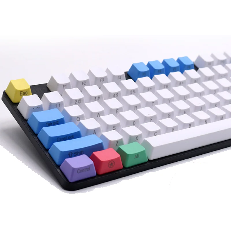 
108 keys Thicken laser carving colorful Keycaps Side lettering keys for Mechanical keypad 