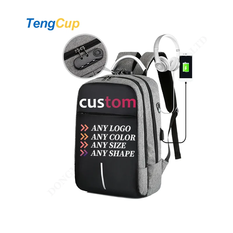 TY OEM wholesale customized logo new design outdoor casual notebook Computer business laptop backpack with compartment