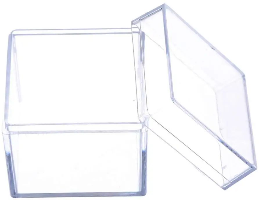 Jewelry Display Storage Box Case Square Cube Props Box Customized Small Square Clear Plastic Package Storage Box