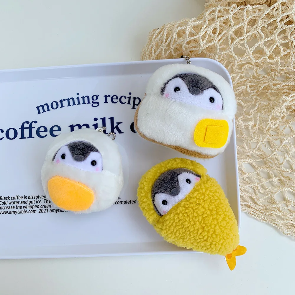 Cute Penguin Bag Pendant Bread Plush Toy Sausage Doll Pendant Cute Egg Keychain