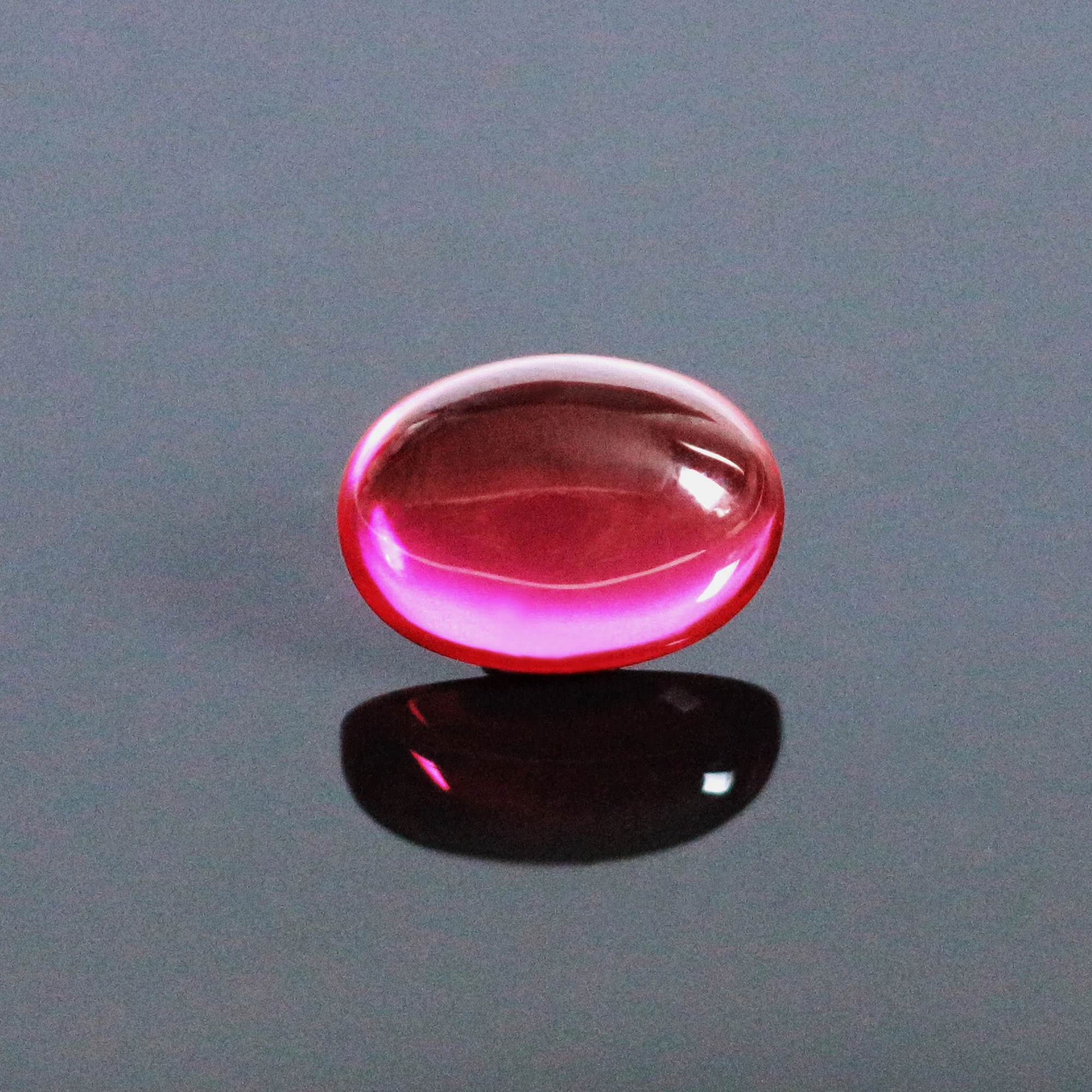 LETMEXC Oval Cabochon 5# Red Ruby Synthetic Corundum Diamond Loose Gemstone For Jewelry Making  Passed Diamond Test Pen