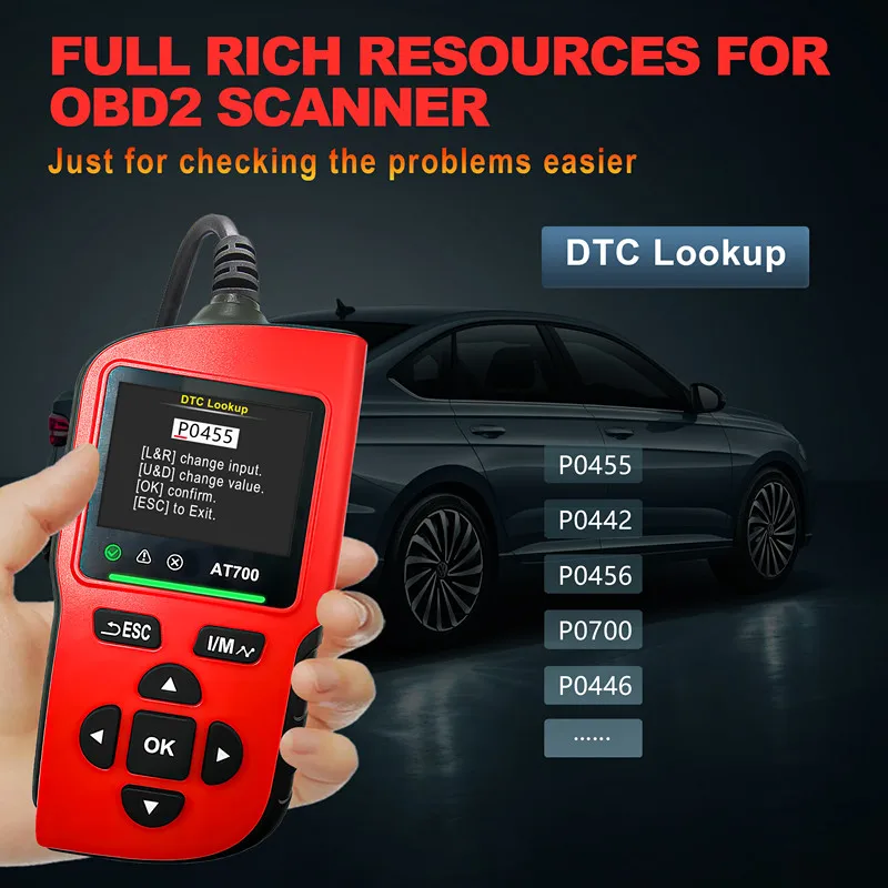 Высококачественный сканер OBD II AT700 DTC считыватель автомобильных кодов многофункциональное оборудование поддержка протокола OBD2 диагностика
