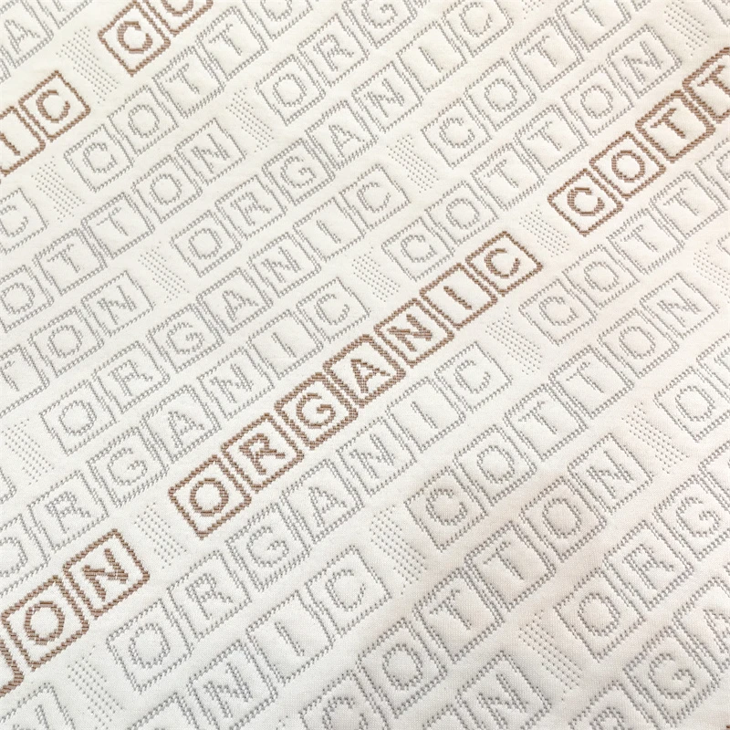 Anti-pilling Eco-friendly Knit Organic Cotton Mattress Fabric mattress cover organic Jacquard Mattress Fabric