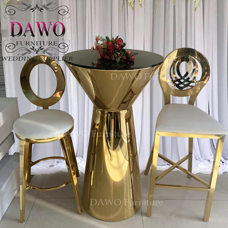 High hollow round back stainless steel bar stools made in china