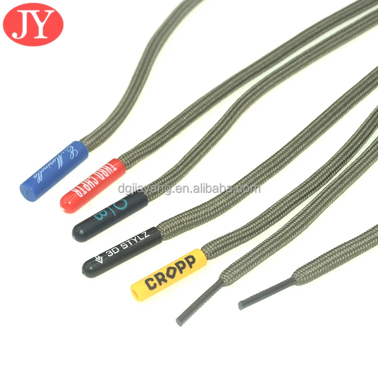 ABS rubber coating plastic aglet cord custom logo hoodies aglet ends hard plastic shoelace tips