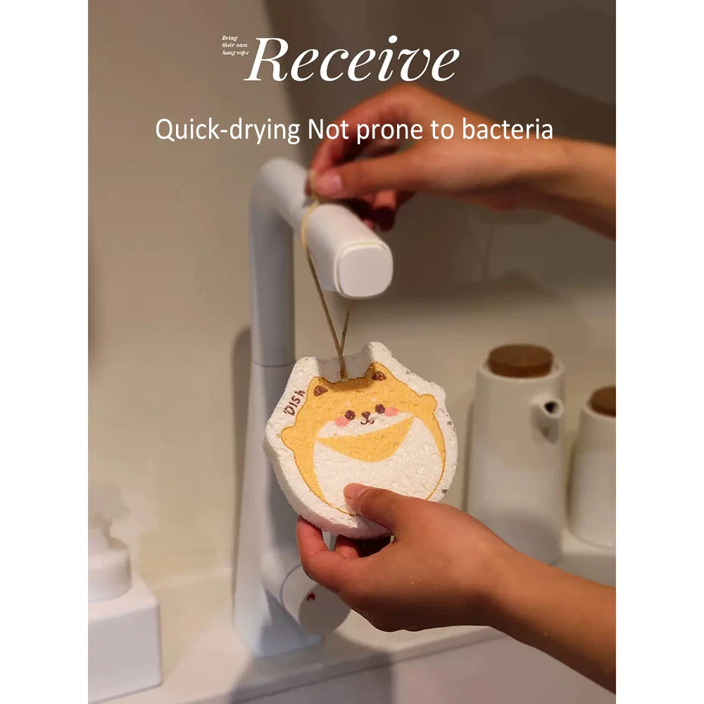 Wholesale Custom Eco Friendly Dish Washing Kitchen Kitchen Compressed Cellulose Cleaning Sponge