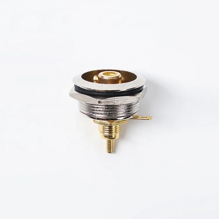 Hot Selling Round RCA audio socket mount copper handle adapter audio av connector