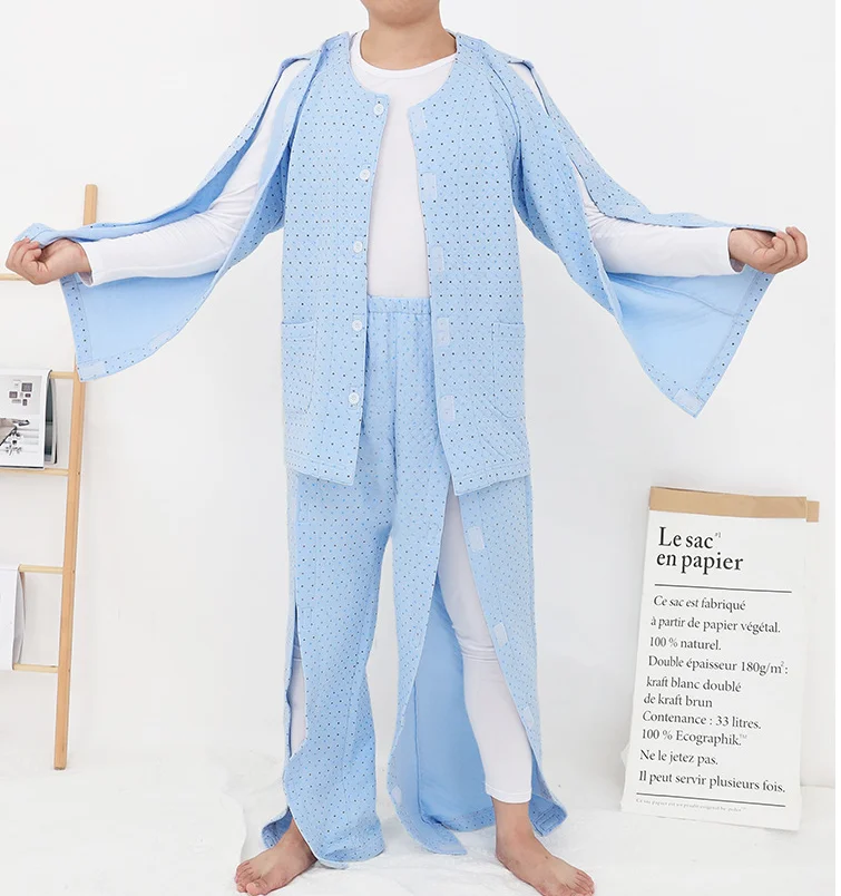 Hospital Clothing Patient Nursing Gown Convenient Infusion Examination Acupuncture Bedridden Elderly Hospital Gown