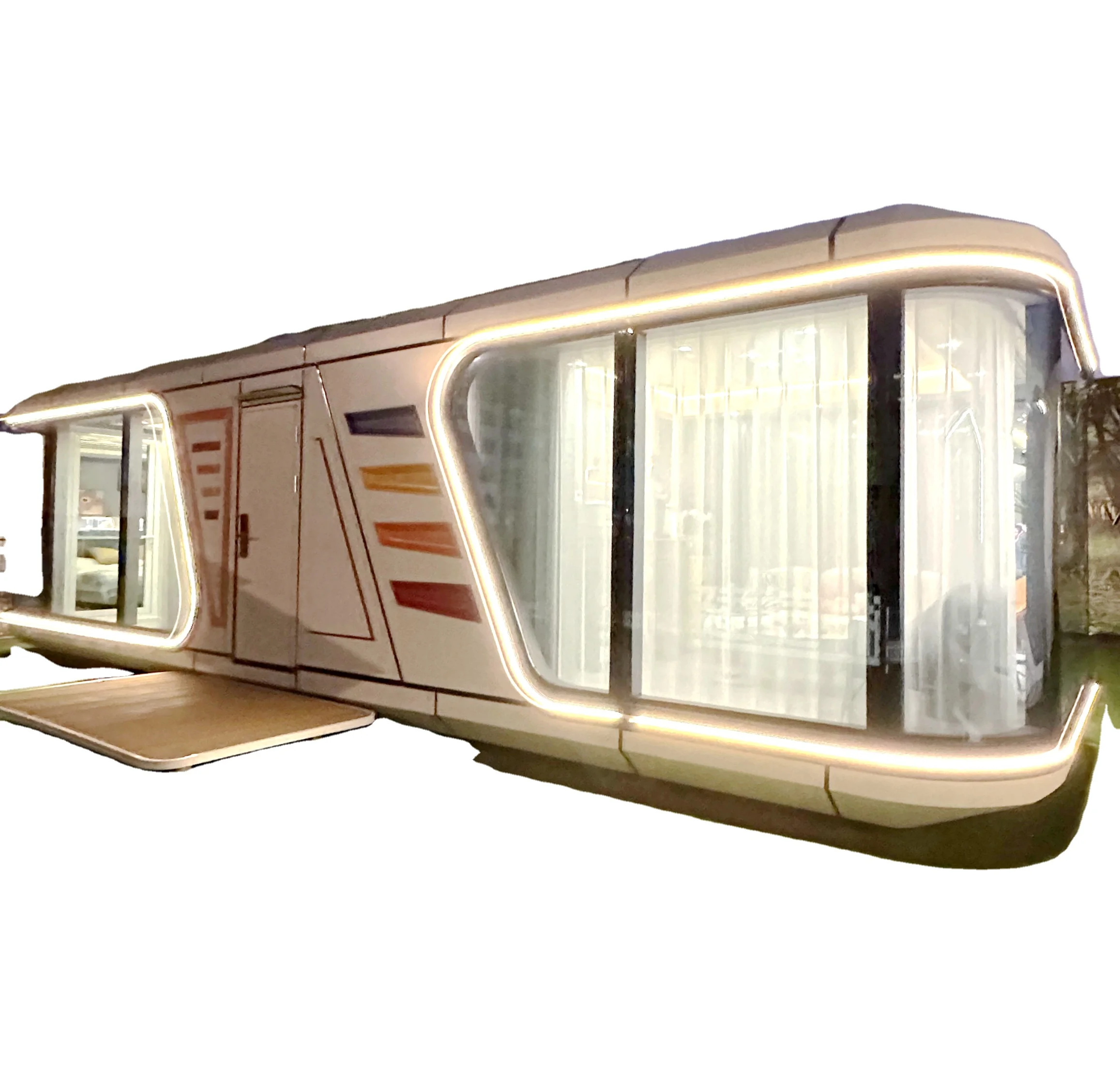 Mobile Ready Made Steel Design Modular Portable Flat Pack Prefabricated Homes Luxury Living Capsule House