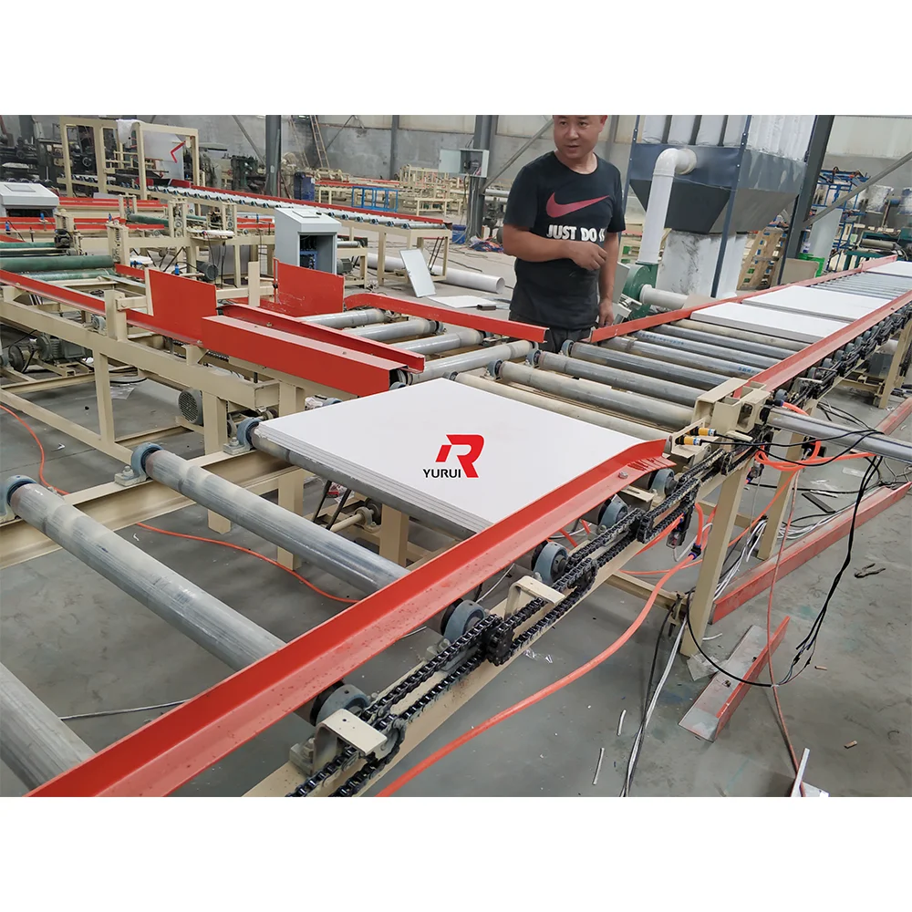 Gypsum Ceiling Board Making Machine Small Automatic Pvc Lamonated Gypsum Ceiling Making Machine