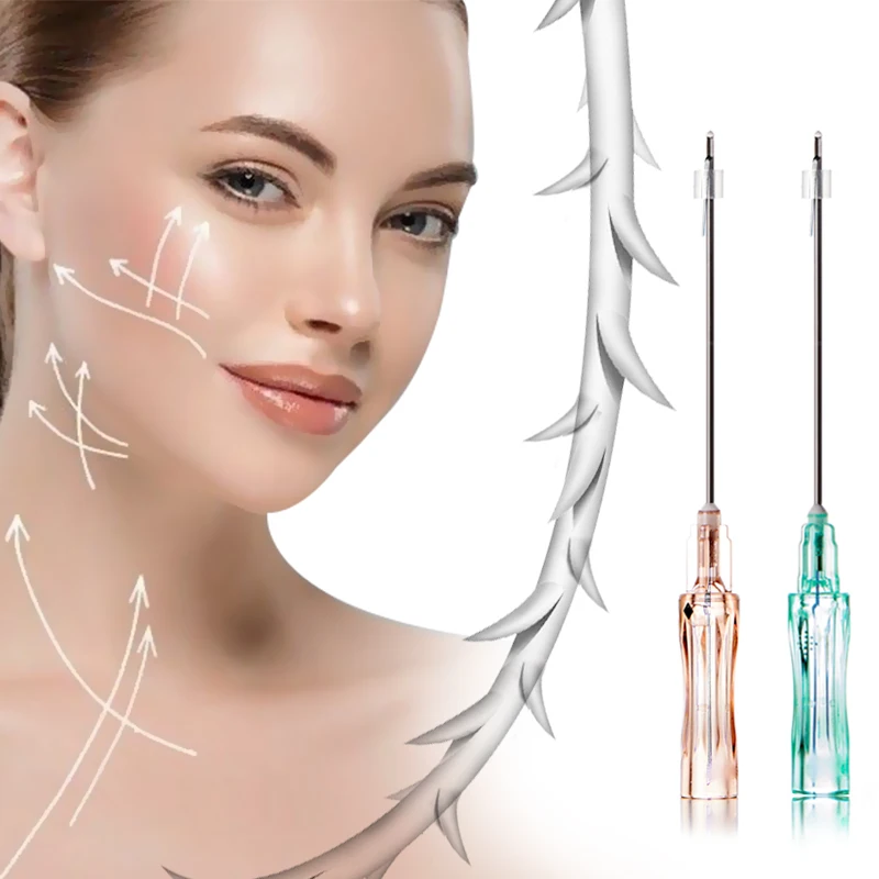 Wholesale price beauty skin care good price v-line barbed suture 4d cog 19g 100mm pcl thread lifting korea